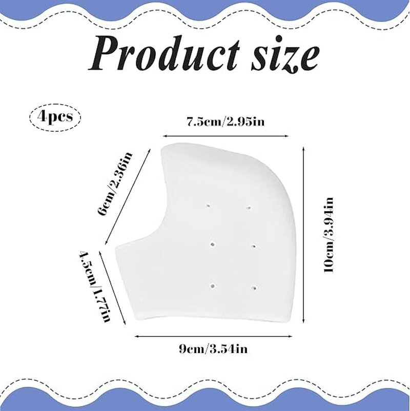Silicone Gel Heel Socks Silicone Gel Guard,4Pairs Silicone Heel Protector Heel Cups,Silicone Gel Heel Protectors Heel Cups,Silicone Heel Protectors Heel Cups image number 1