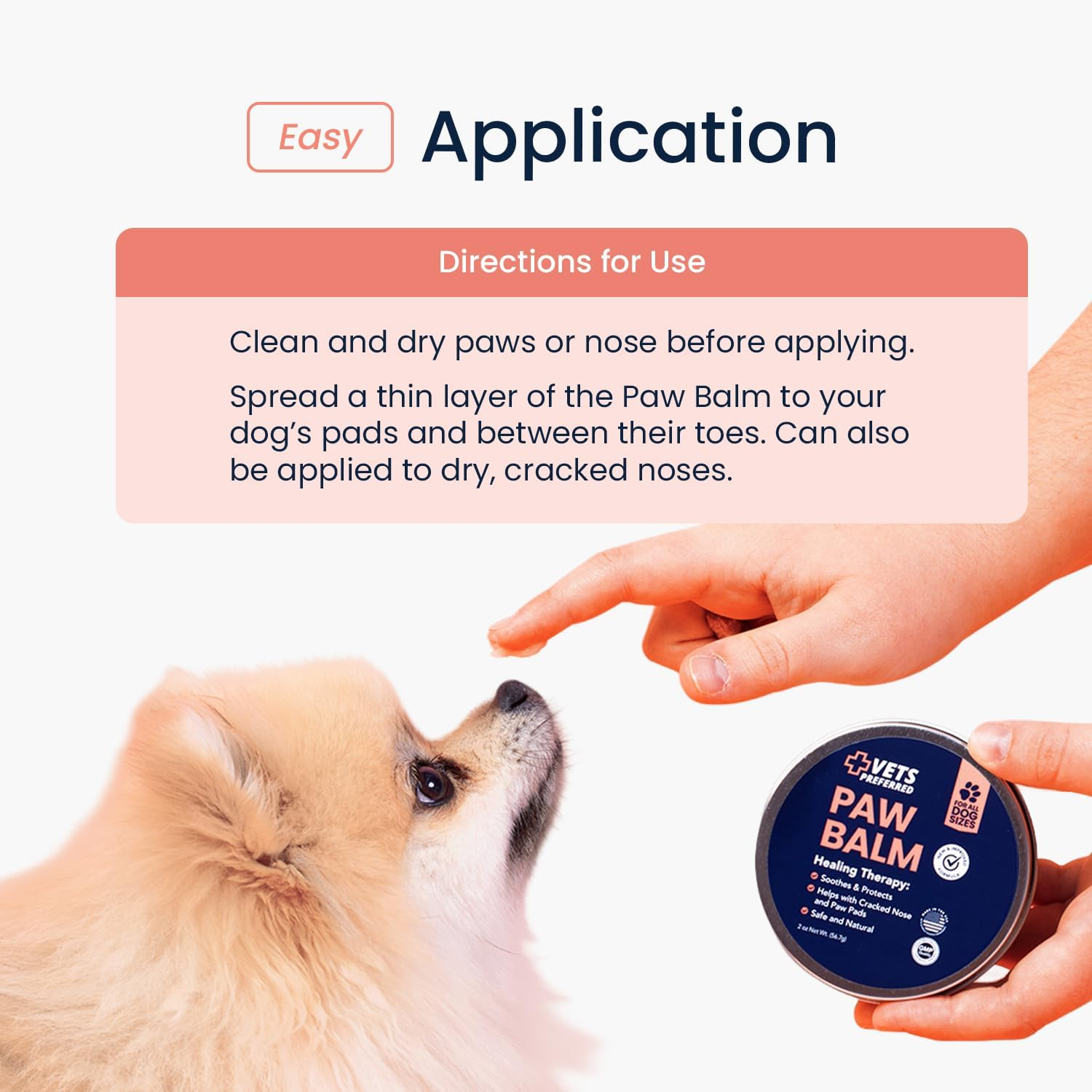 Vets Preferred Advanced Pad Protection | Veterinarian-Grade Dog Paw Balm | Heals Repairs and Moisturizes Dry Noses and Paws | Effective | Ideal for Extreme Weather Conditions image number 4