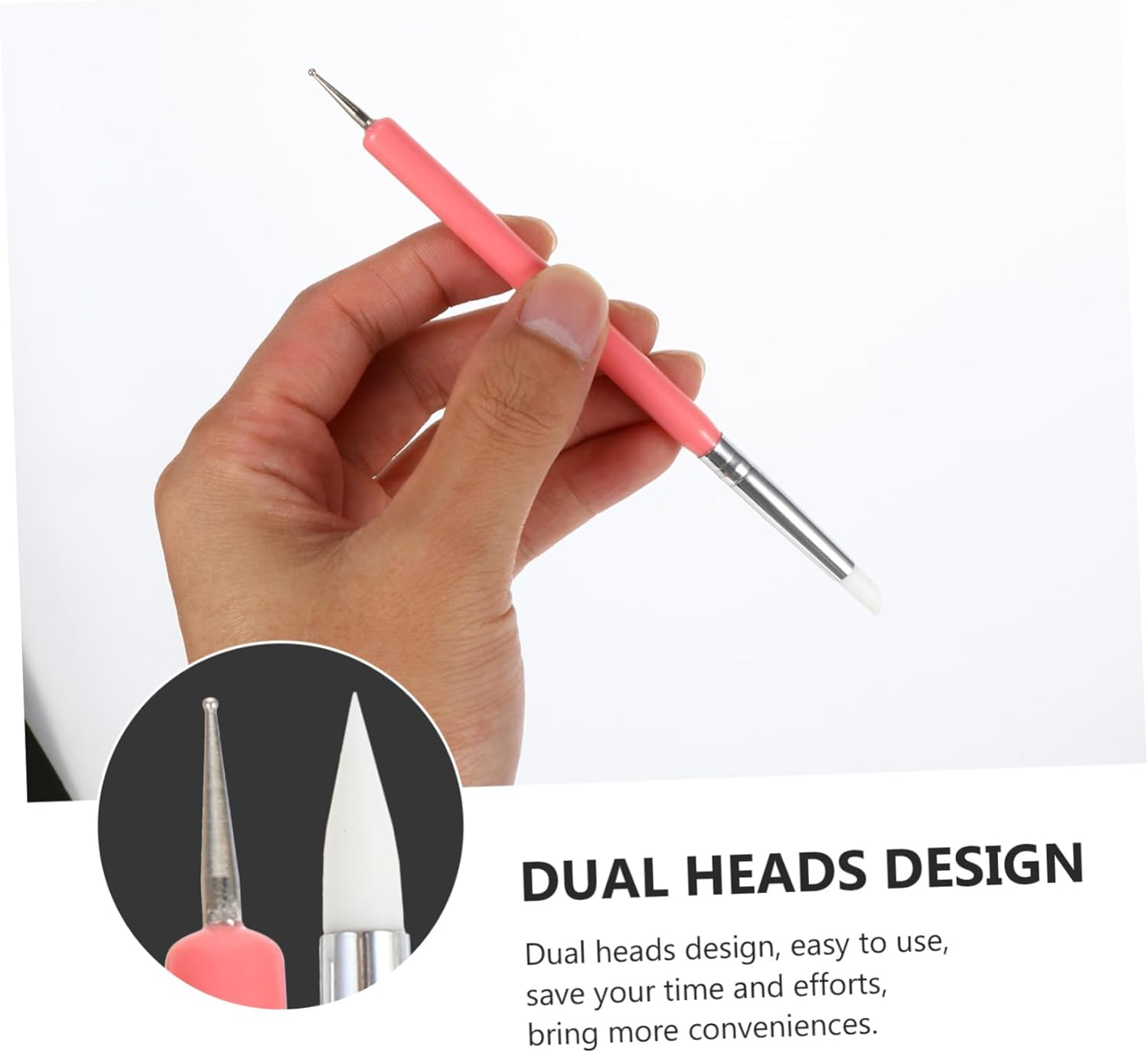 5Pcs Nail Art Pen Dual Silicone Heads for Nail Art Dotting and Manicure Use as Brush Pen for Detailed Designs image number 6