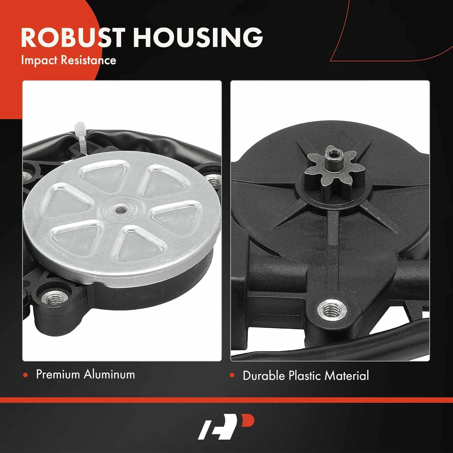 A-Premium Front Left Driver Side Power Window Lift Motor with 4-Pin Plug Compatible with Honda CR-V CRV 1997-2001, Prelude 1997-2001, Civic 1995 & Acura Integra 1994-2001