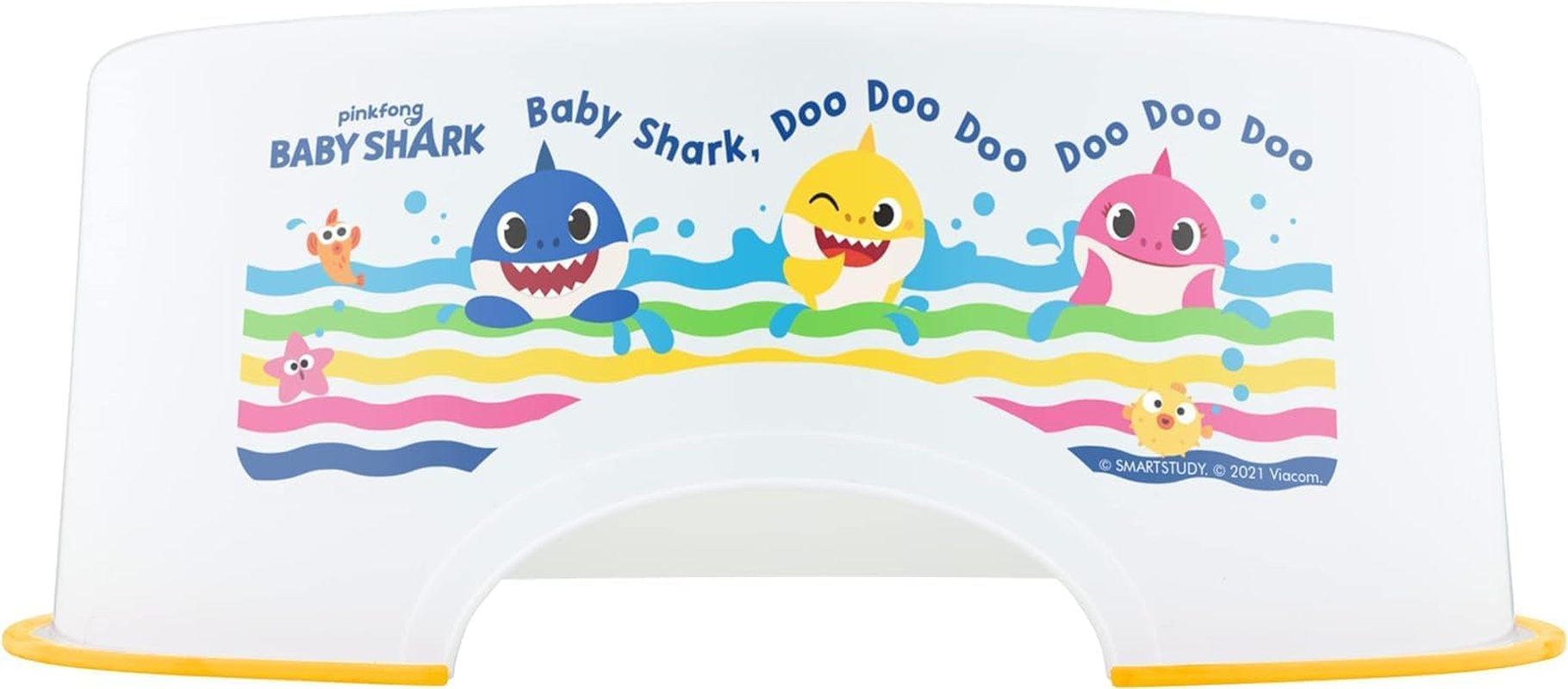 Baby Shark Toilet Training Step Stool, White, One Size image number 5