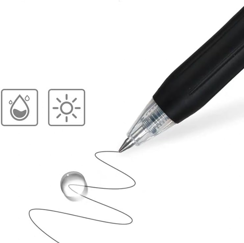 Vignette Stationery Ballpoint Gel Pens, Retractable, Extra Smooth, Quick Dry, Non-Bleeding, Black Red for School Office Hospital Uni Teacher Doctor Nurse Marking Writing Pen (0.5Mm Gel Black) image number 4