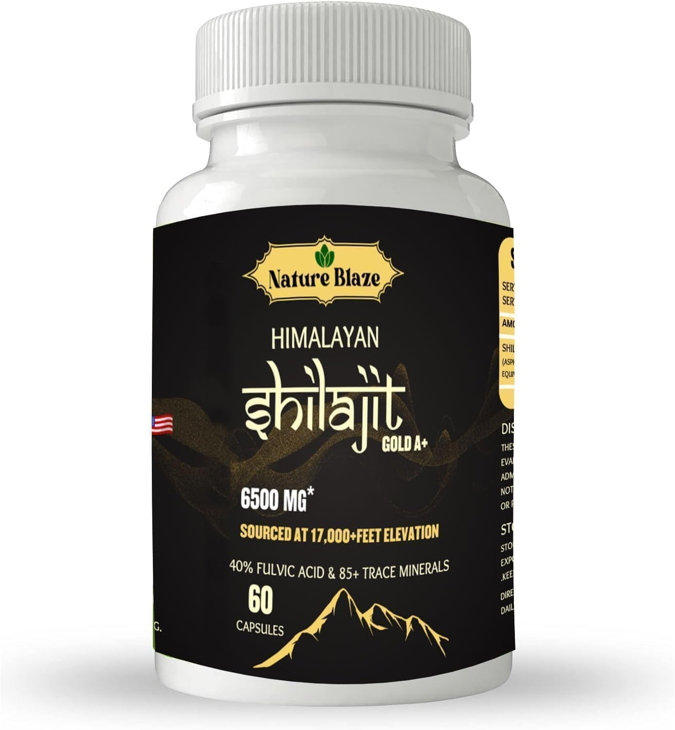 Pure Organic Himalayan Shilajit Capsules for Men & Women (60 Capsules Pack of 1) image number 2
