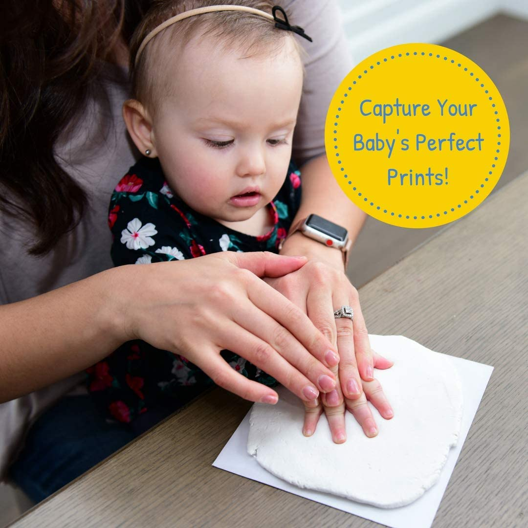 Baby Handprint & Footprint 2 Pack Air-Drying Clay Ornament Refills for Newborns & Infants to Make More Ornaments, Personalised Keepsake, Display on Room Wall, Nursery & Christmas Tree D&eacute;cor image number 4