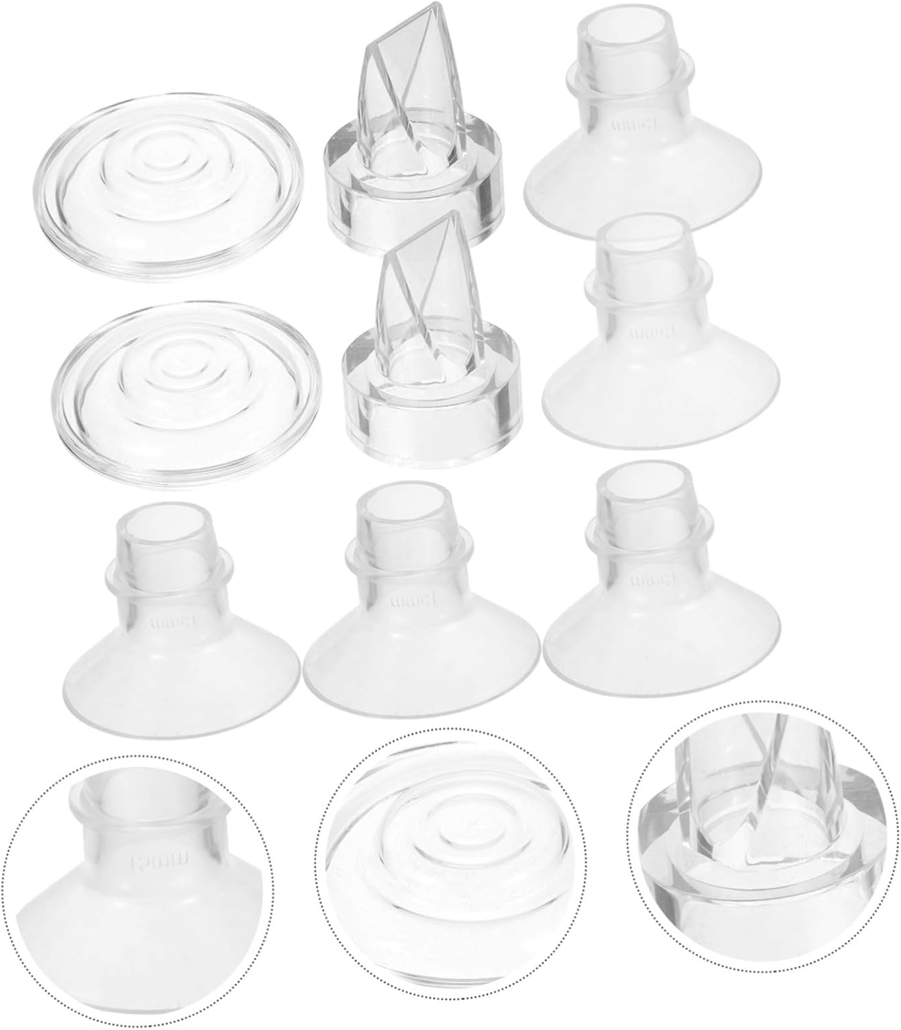 1 Set Silicone Diaphragms Duckbilled Valves for Wearable Pumps Replacement Parts Flange Inserts for Efficient Milk Collection