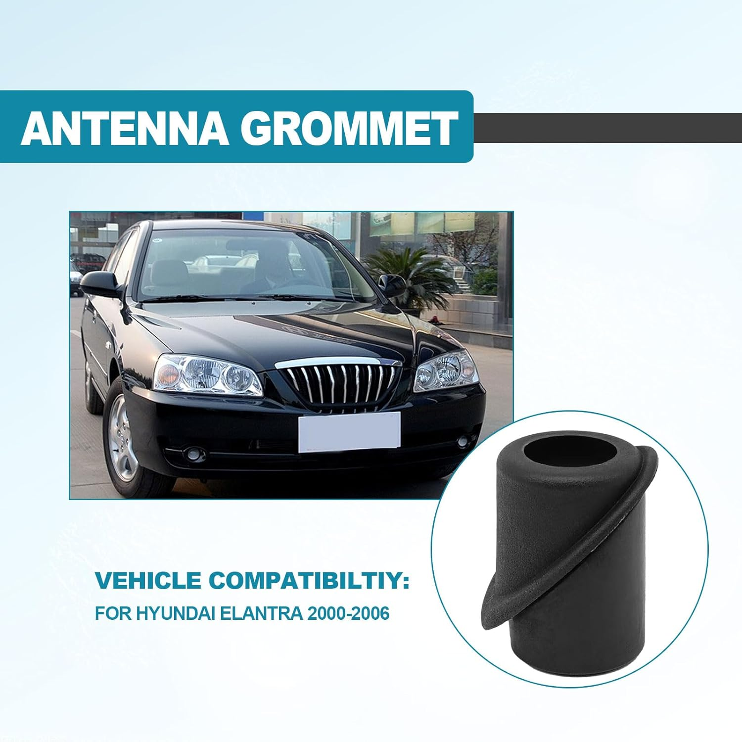 Antenna Base Rubber Adapter Base - Radio Antenna Mast Base - Compatible with Hyundai Elantra 2000-2006 - 96216-2D000&hellip; image number 5