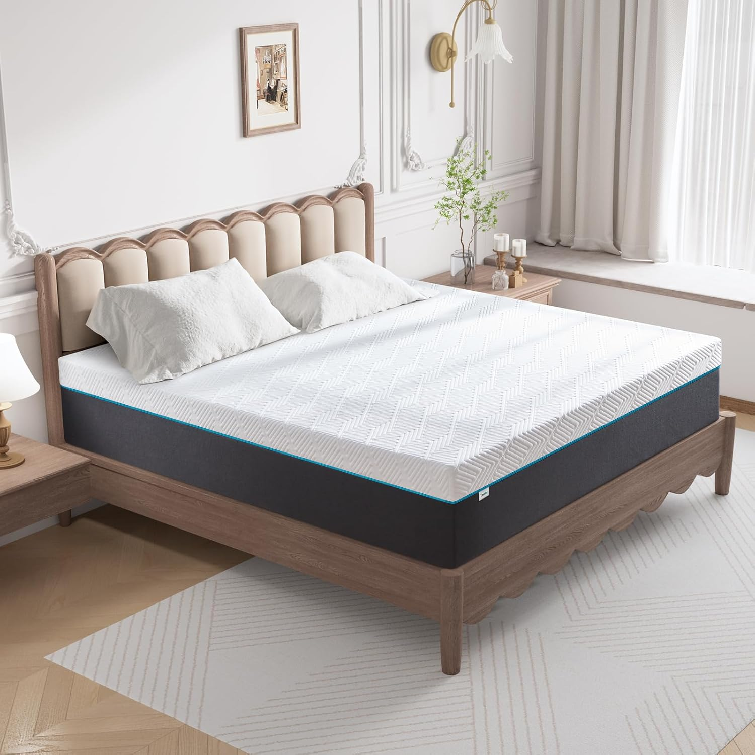 Twolike Single Mattress, 25Cm Thickness Medium Firm Single Size Mattress in Box, Comfortable and Pressure Relieving