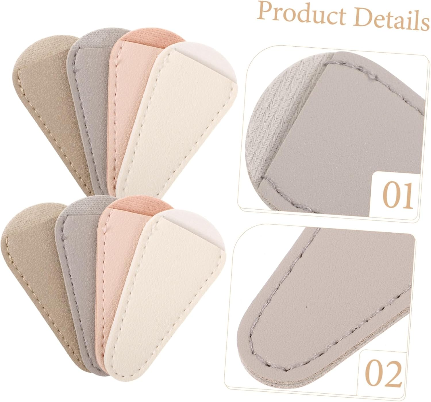 4Pcs Cuticle Nipper Protector Soft PU Leather Scissors Covers Nail Manicure Tool for Salon Use Protective Case image number 1