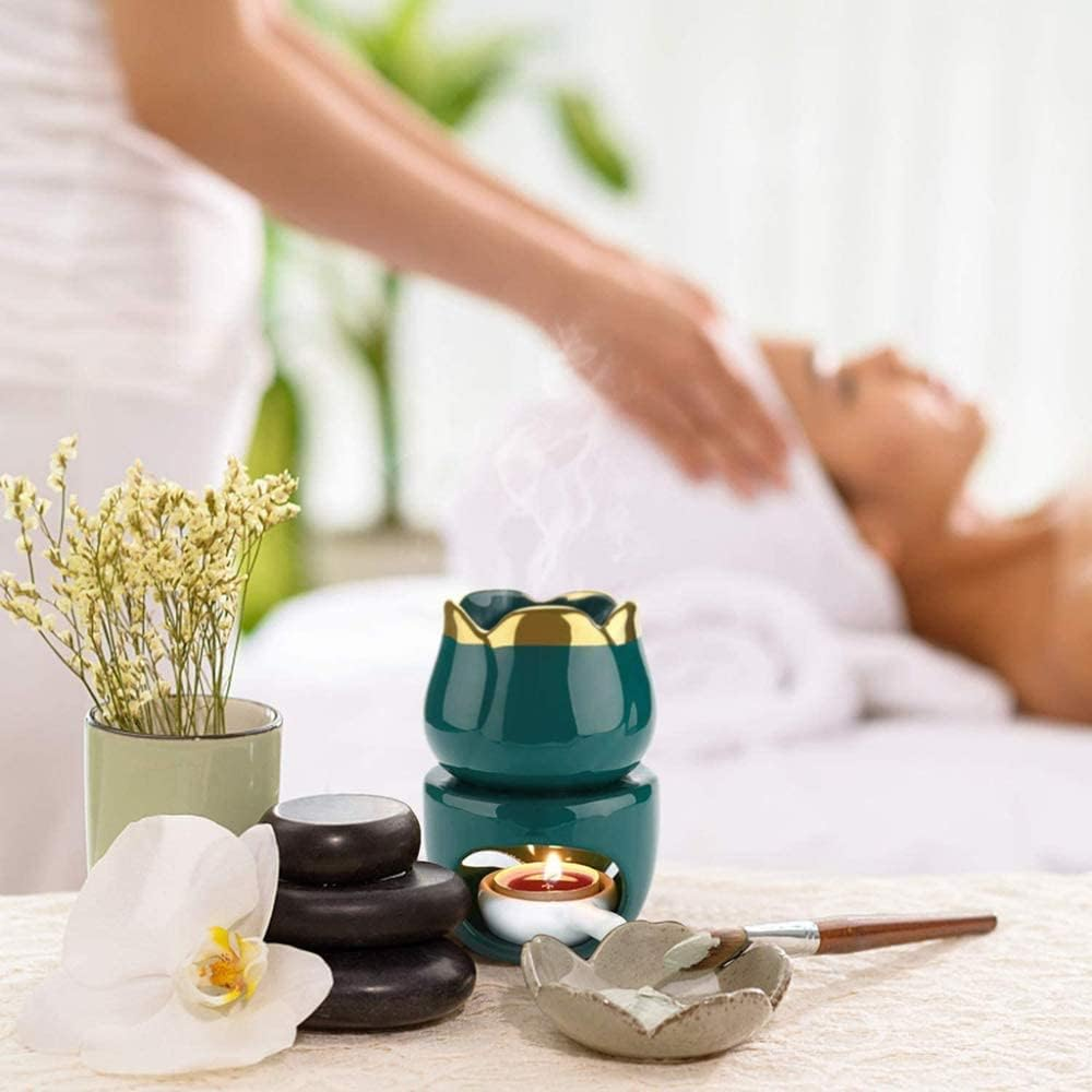 Sculpture Statue Antiques Collectables，Wax Melt Burners Essential Oil Burner, Aromatherapy Aroma Burner Ceramic Diffuser Wax Burner Home Bedroom Decor Christmas Housewarming Gift,C (Color : C)