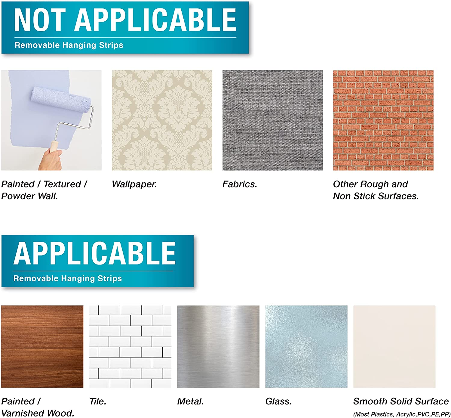 Jellysub 60 Pieces Medium Double Sided Adhesive Strips, Heavy Duty Damage Free Picture Hanging Replacements for Indoor Hooks Caddies, Water-Resistant image number 2