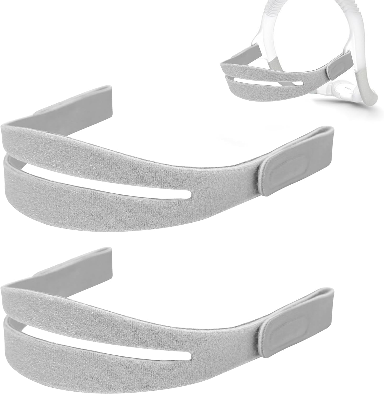 2 Pack CPAP Headgear Compatible with Resmed Airfit N30I and Airtouch N30I, Adjustable Strap for Resmed Airfit P30I and N30I, Great Value CPAP Accessories Supplies by Airsmart. image number 2