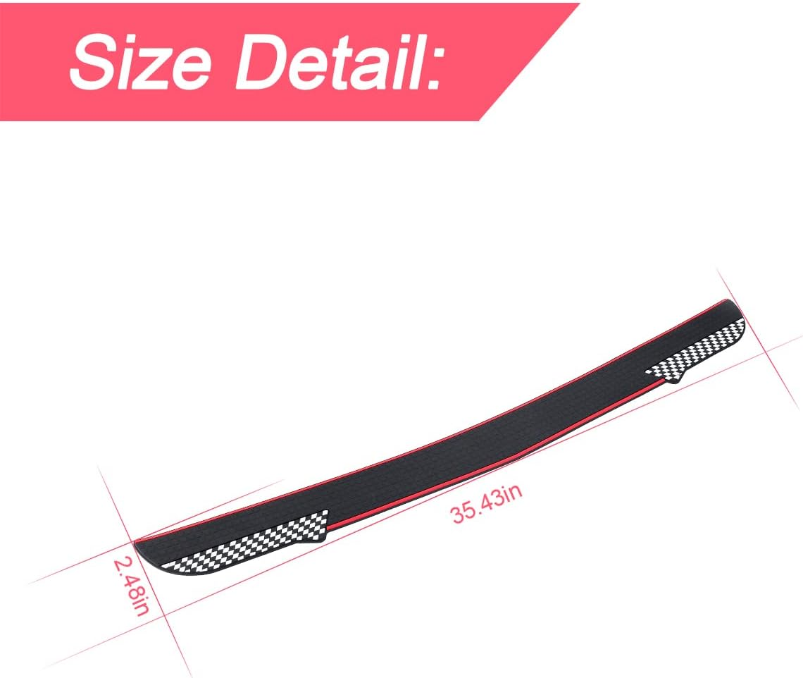 Car Rear Bumper Guard Protector, Universal Black Rubber Anti-Scratches/Slip Trunk Door Protective Pad for Most Cars, Auto Accessories for Men Women (Black) image number 5