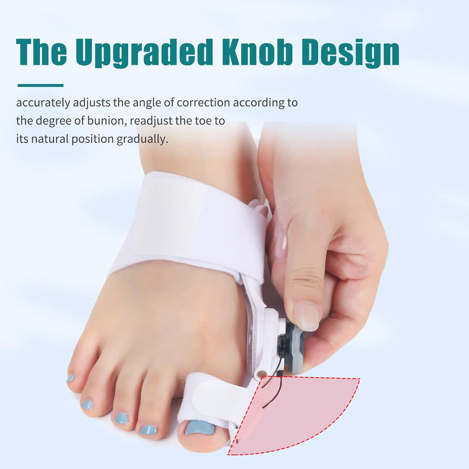 1 Pc Bunion Corrector for Women Big Toe Orthopedic Bunion Toe Straightener with Knob Correction for Bunion Pain Relief Adjustable Splint Brace for Men with Sleeve Hammer Toe Corrector image number 6