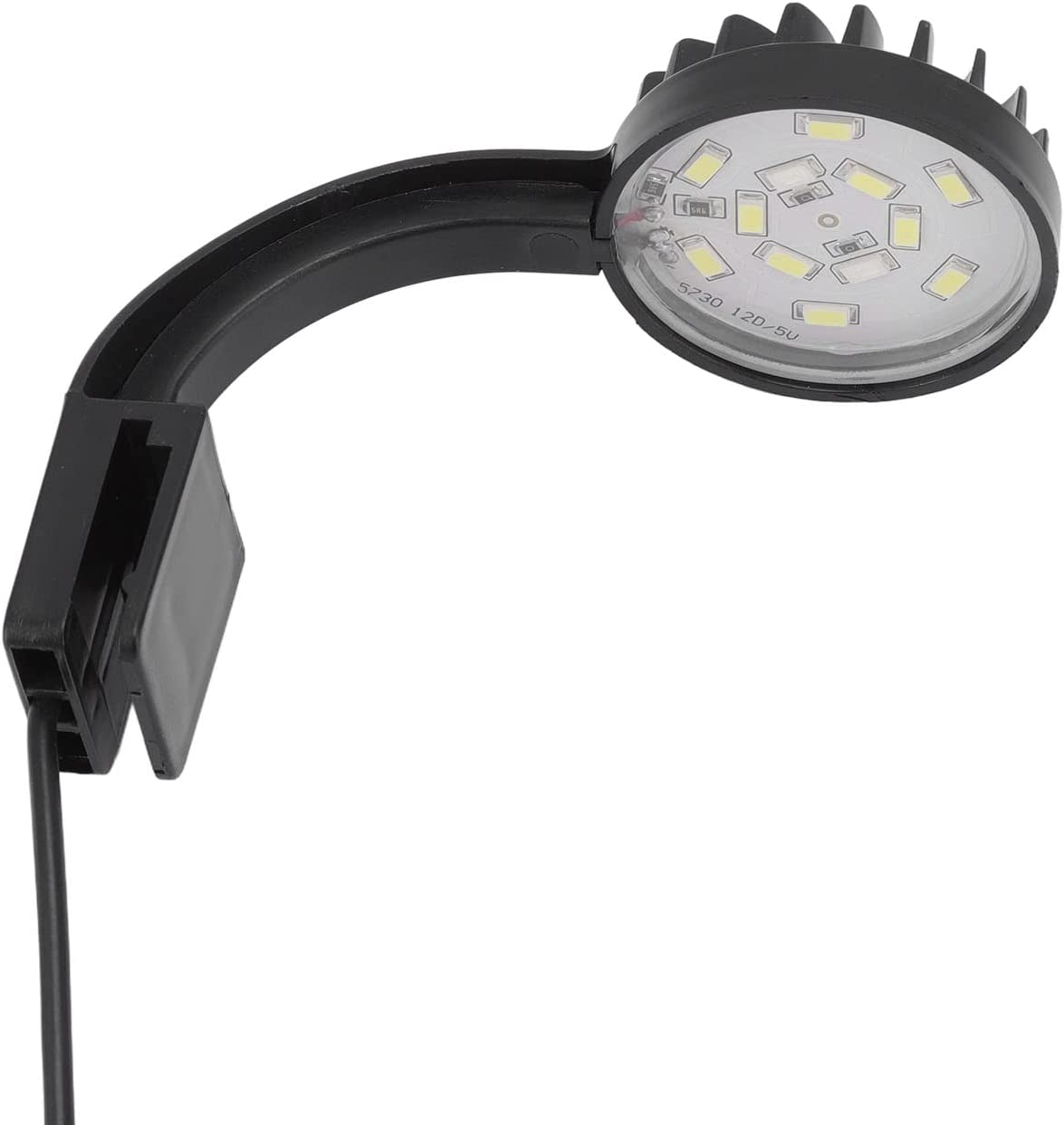 Fish Tank Light, ABS 5W Full Spectrum High Clarity LED Aquarium Light Low Power Consumption save Energy Compact Simple Flexible Durable Small Led Clip Light with Separate Power Switch for Fish Tank image number 6