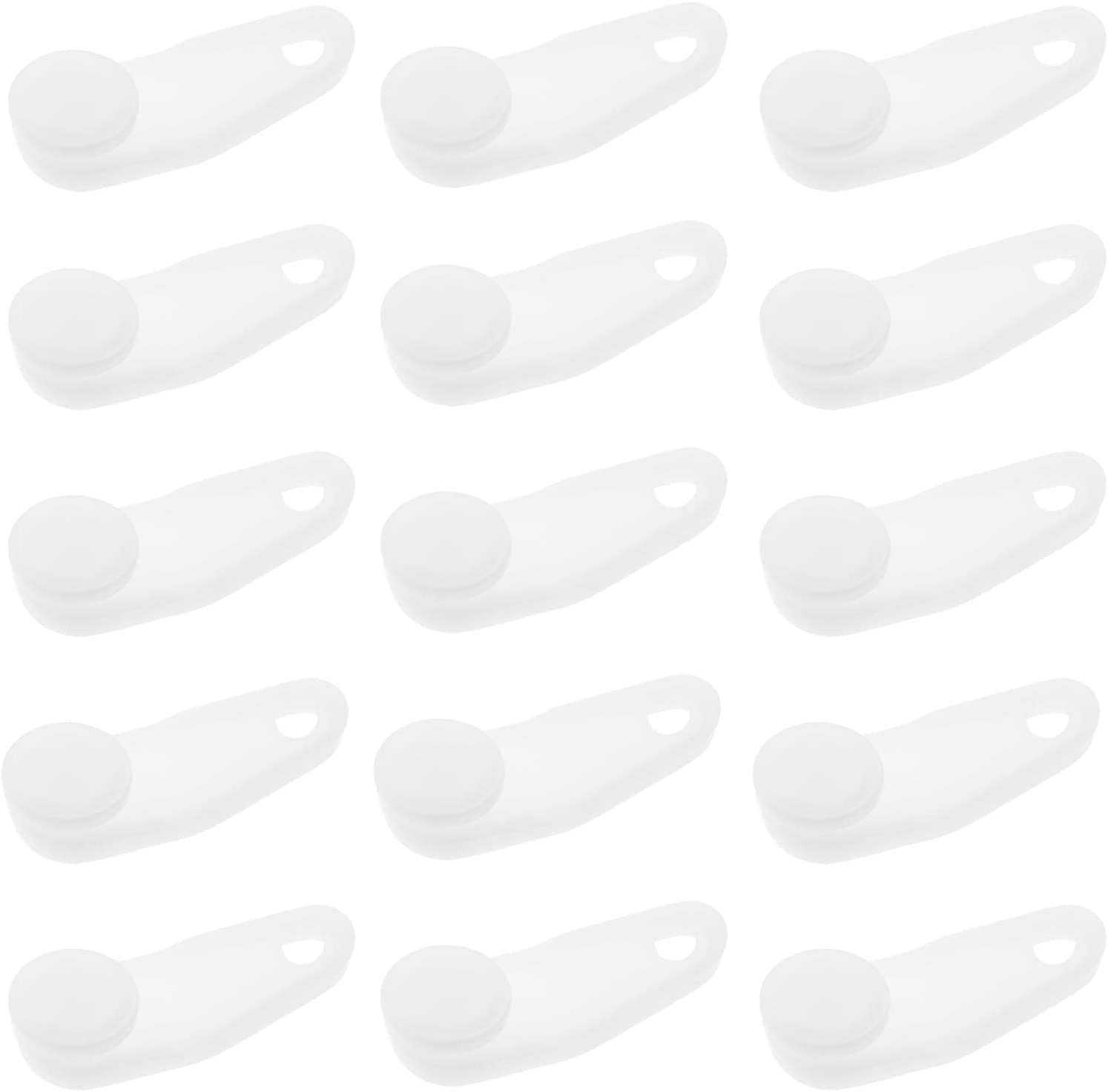 100PCS Curtain Glider Hooks White Plastic Curtain Rail Track Hooks Slider Snap-In Traversing Slides for Window Door and Shower Curtain Accessories image number 1