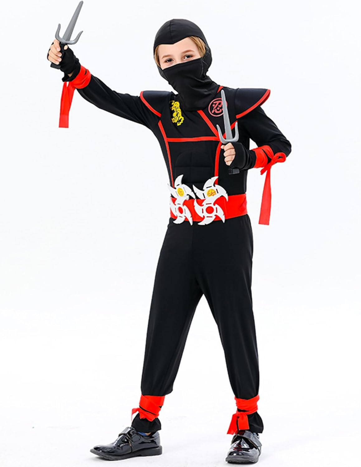 Ninja Costume Kids Halloween Costumes for Boys Dress up Party image number 1