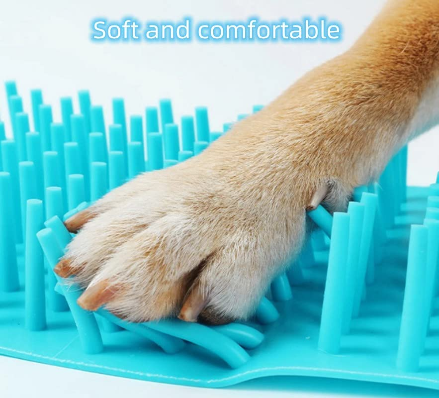 Dog Paw Cleaner Dog Paw Washer Cup, 1PC Dog Paw Cleaner Cup with Brush & Lanyard - Silicone Pet Paw Washer for Dogs, Portable Paw Cleaning Cup with Massage Bristles for Mud Dirt Remova image number 2