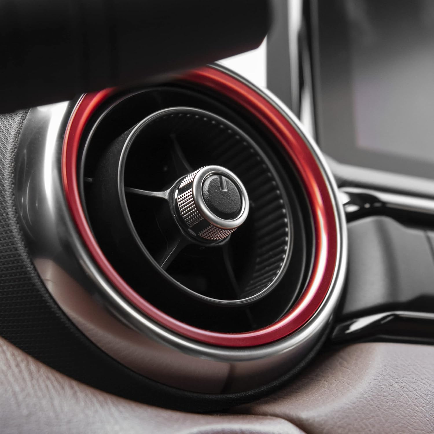 CARART Car AC Air Outlet Conditioning Cover Ring Vent Decoration Trim Set of 3,Fit for Mazda MX5 Mazda 2 CX3 MX-5 RF ND Accessories