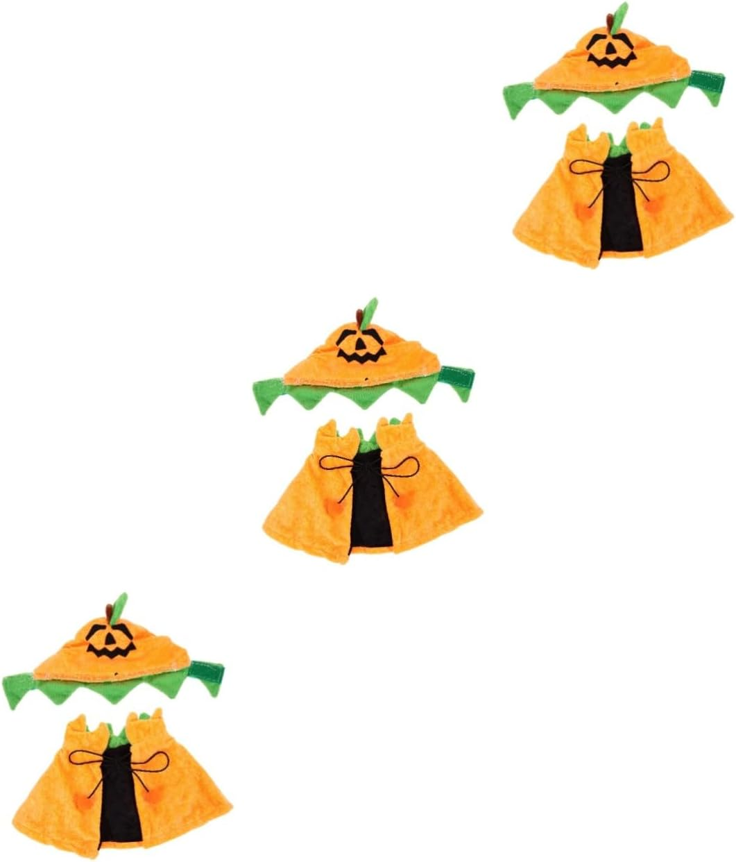 BESPORTBLE 3Sets Pet Halloween Costume Set of Pumpkin Cloak Hat for Dogs and Cats Adorable Pet Outfit for Halloween Parties Easy to Wear for Cosplay and Festive Occasions image number 2