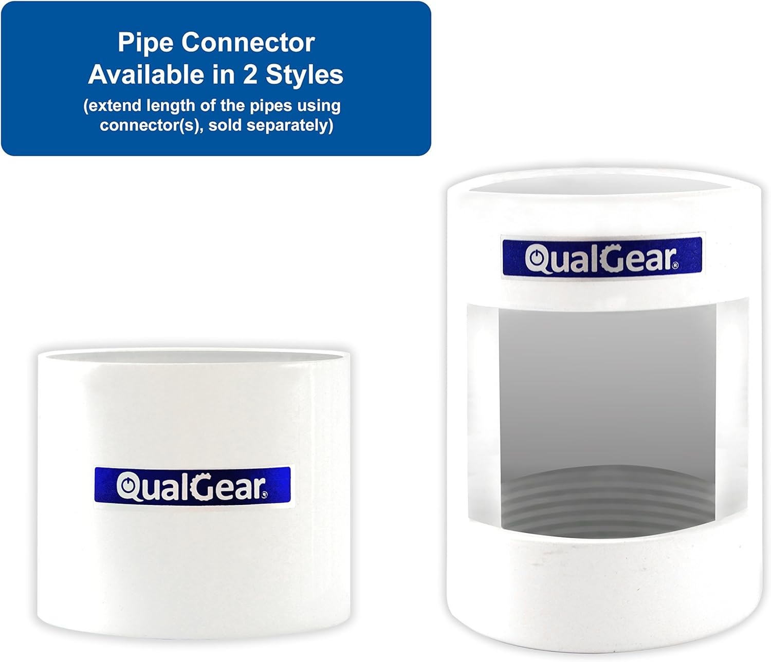 Qualgear QG-PRO-PM-PC-W Pro-Av 1.5" Npt Threaded Pipe Connector Projector Accessory image number 2