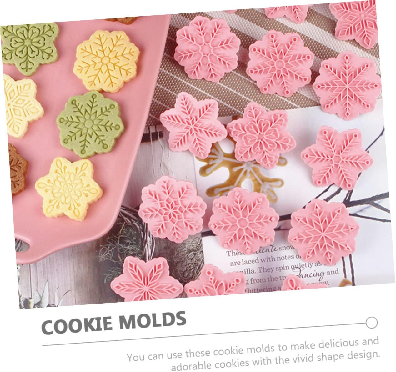 18Pcs Snowflake Cookie Cutter Xmas Cookie Mold Material Baking Mold for Christmas Baking Supplies Home Decor image number 4