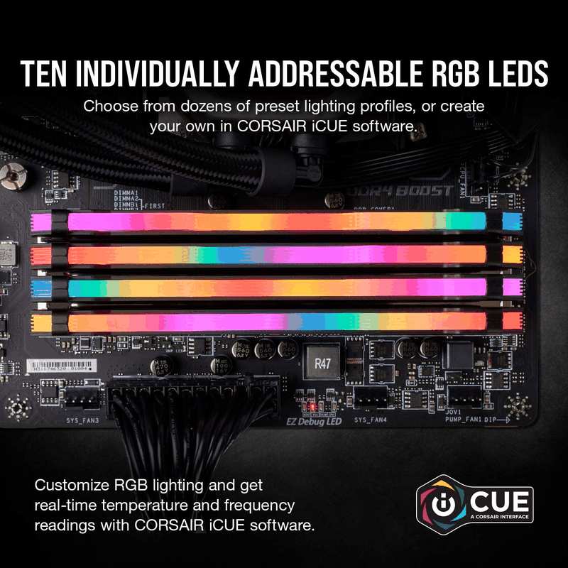 Corsair Vengeance RGB Pro 16GB (2 X 8GB) DDR4 3200 C16 Desktop Memory Kit, Black image number 4