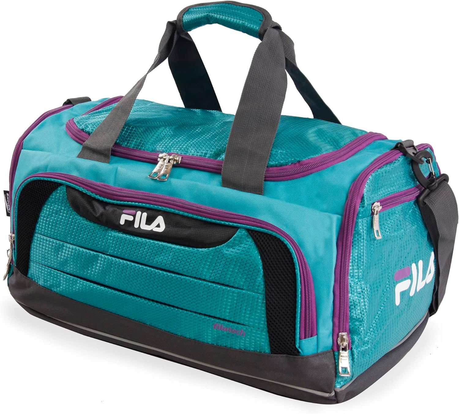 Fila Unisex'S Cypress Small Sport Duffel Bag, Turquoise Purple, One Size, Cypress Small Sport Duffel Bag image number 6