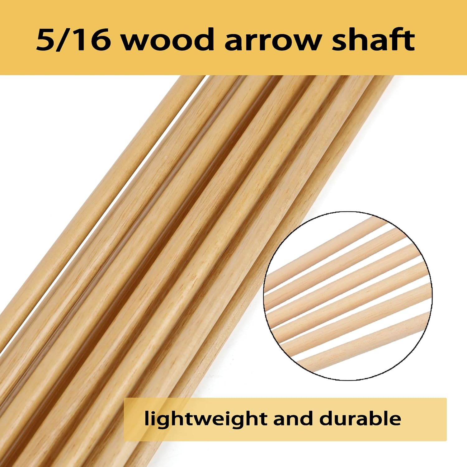 32 Inch Wooden Arrow English Longbow Arrow Target Pracrice Arrow Shaft with 5" Turkey Feather Fletching and Field Point for Recurve Bow Longbow Traditaonal Bow