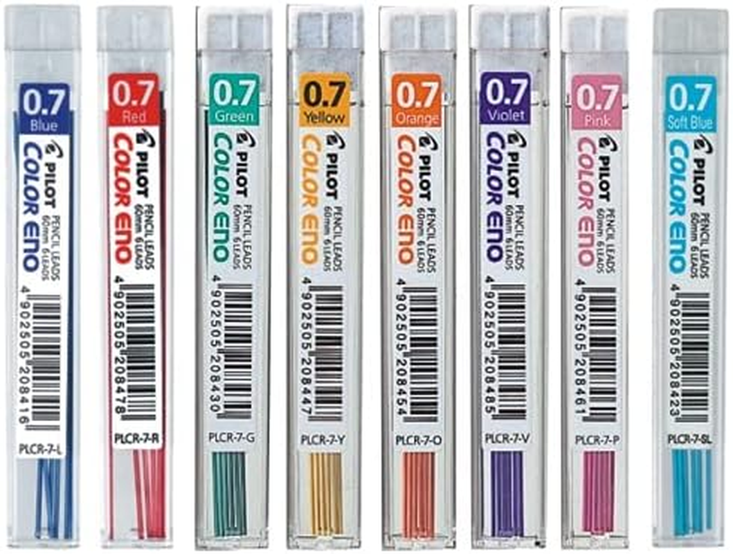 Pilot Eno 0.7 Mm 6 Pencil Refill Leads, Light Blue (PLCR-7-SL) - Pack of 12