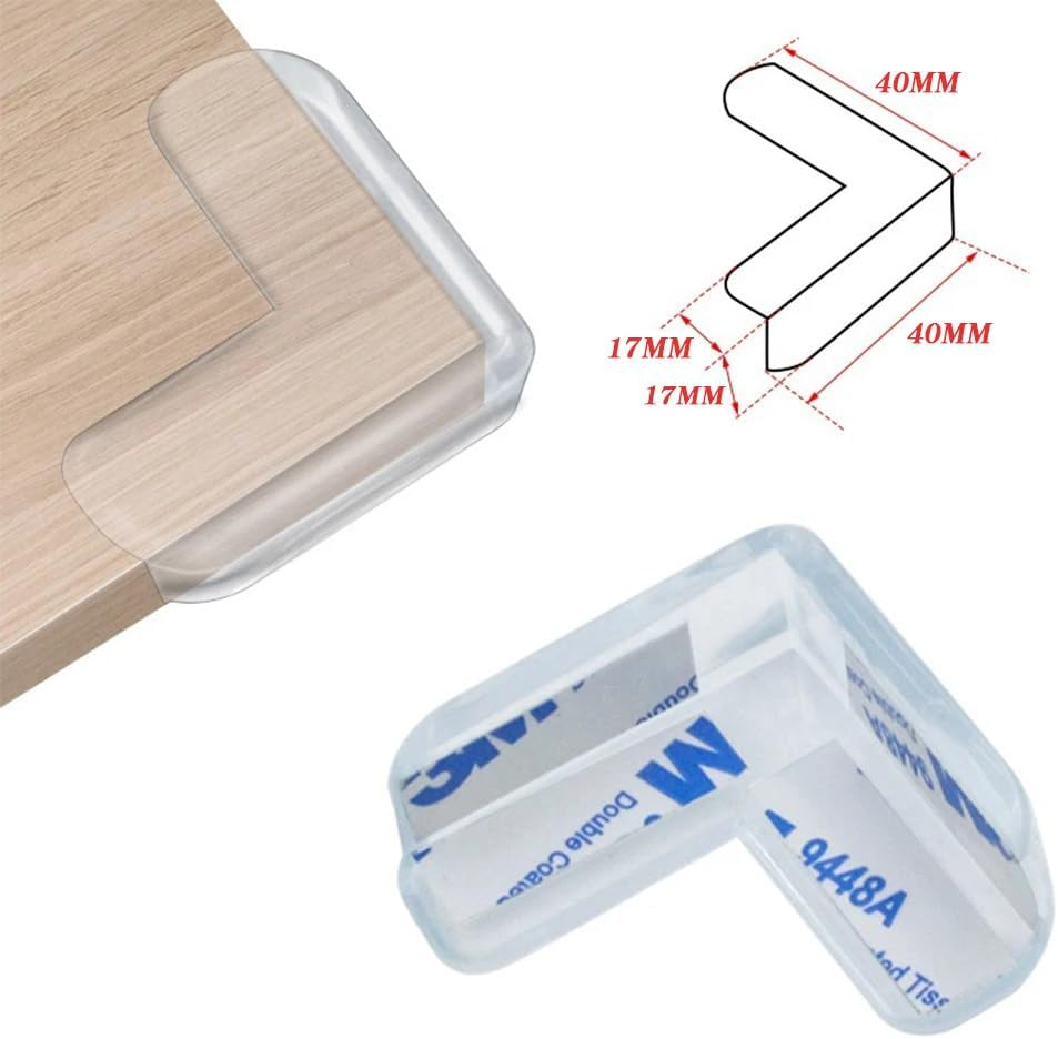 Baby Proofing Corner Protector Baby, 12 Pack Table Corner Protectors Baby Proof Corners and Edges Safety Bumpers Cushion for Table Furniture Sharp Corners image number 4