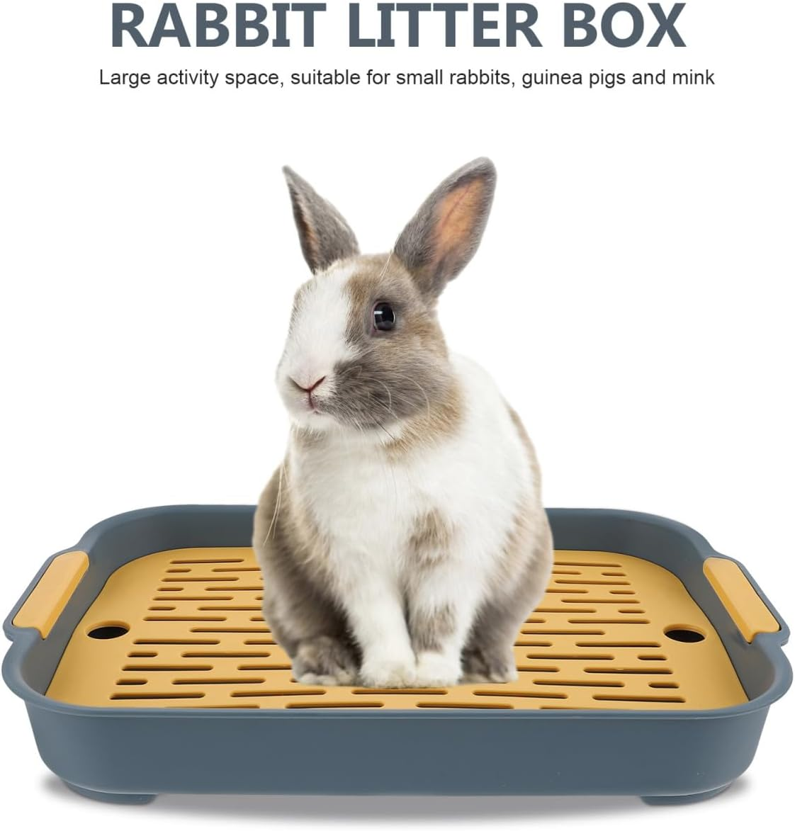 Rabbit Toilet Rabbit Litter Box Guinea Pig Training Corner Litter Box Small Animal Pet Toilet Potty Tray for Bunny Chinchilla, Potty image number 1