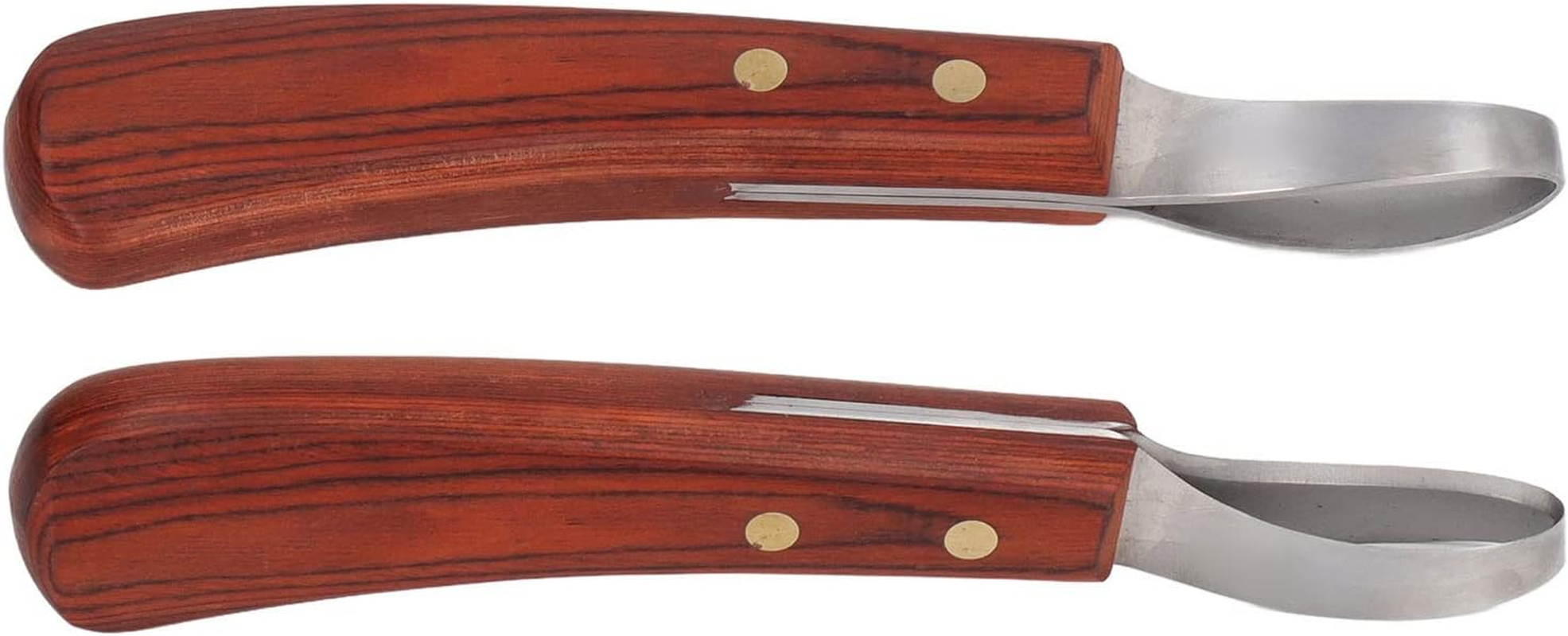 Super Hoof Knife, Right Handed Hoof Knife with Wooden Handle, Professional Farrier Tool for Small Horses, Equine Grooming Loop Oval Hoof Trimming Knife for Cutting Horses image number 1