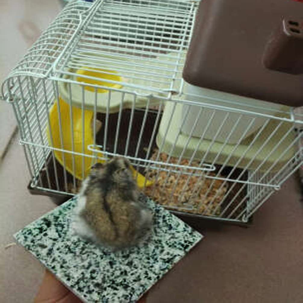 Emours Hamster Chinchilla Chiller Cool Granite Stone Small Animal Habitat Decor, 7.8 X 5.9 Inch image number 2