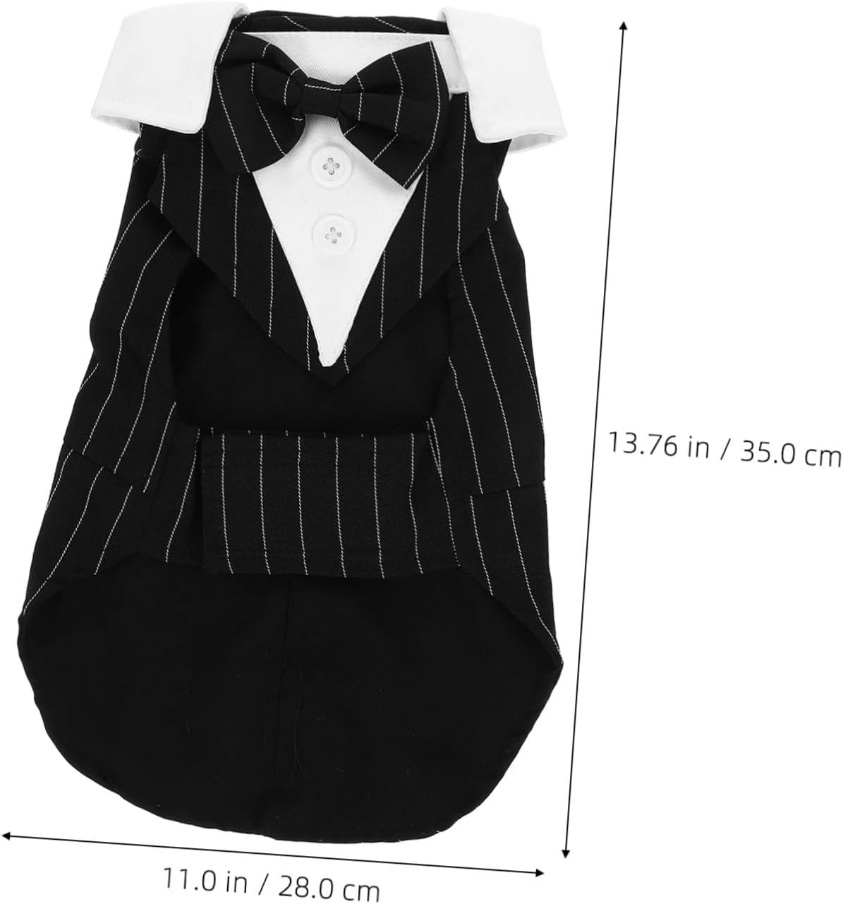 Mipcase PET Tuxedo Suit Formal Dog Bowtie Wear-Resistant Puppy Wedding Attire Washable Party Dress up Clothes Comfortable Polyester Scarf image number 3