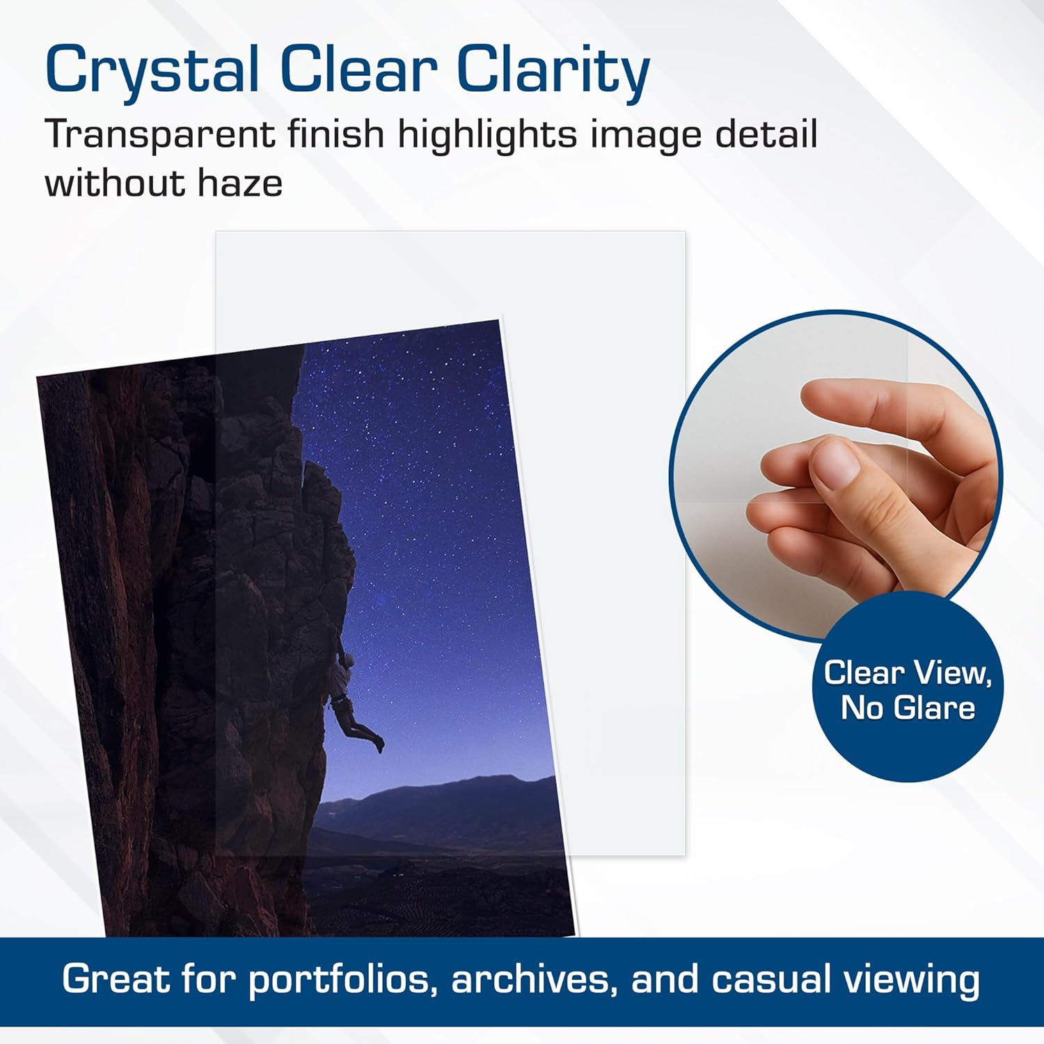 BCW 2 Mil Polypropylene Photo Sleeves, Clear (100 Sleeves) image number 2