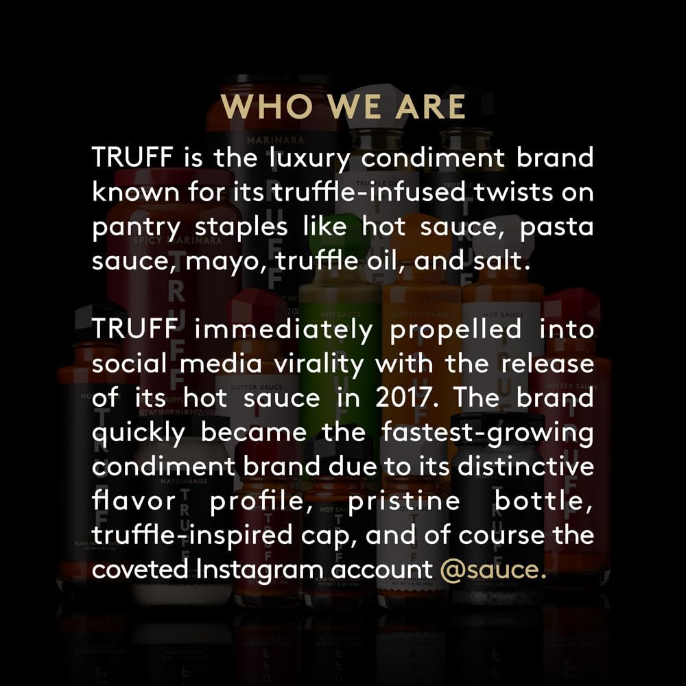 TRUFF Hot Sauce Variety Pack, Gourmet Hot Sauce Set of Original, Hotter and Limited White Edition, Unique Flavor Experiences with Truffle, 3-Bottle Bundle, 3X170G Bottles image number 6