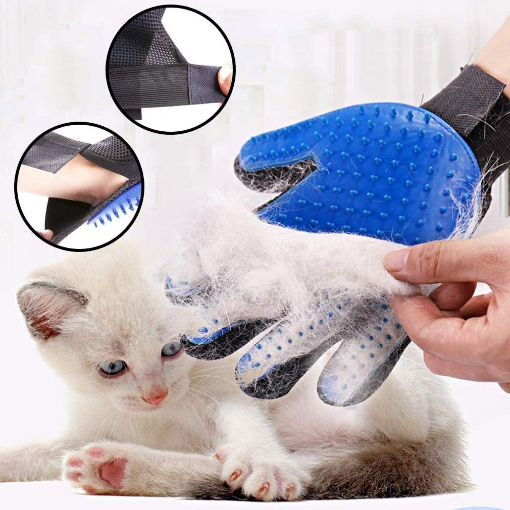 Petverse Represents AUBBC Pet Grooming Glove 2 PCS, Upgraded Soft Pet Hair Remover Gentle Deshedding Brush Glove Deshedding Tool for Cats Dogs -Efficient Pet Hair Remover Mitt image number 5