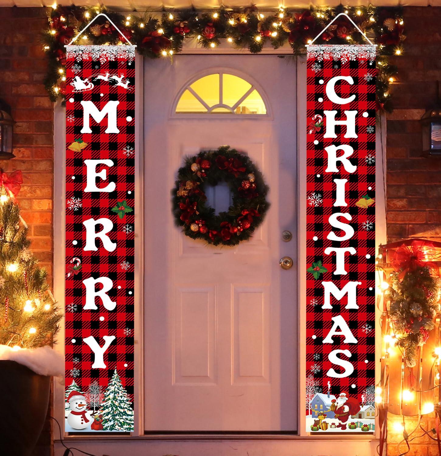 Christmas Decorations Holy Night We Believe Banner Jesus Religious Xmas Porch Door Sign Welcome Banner for Wall Home Party Decor Indoor Outdoor