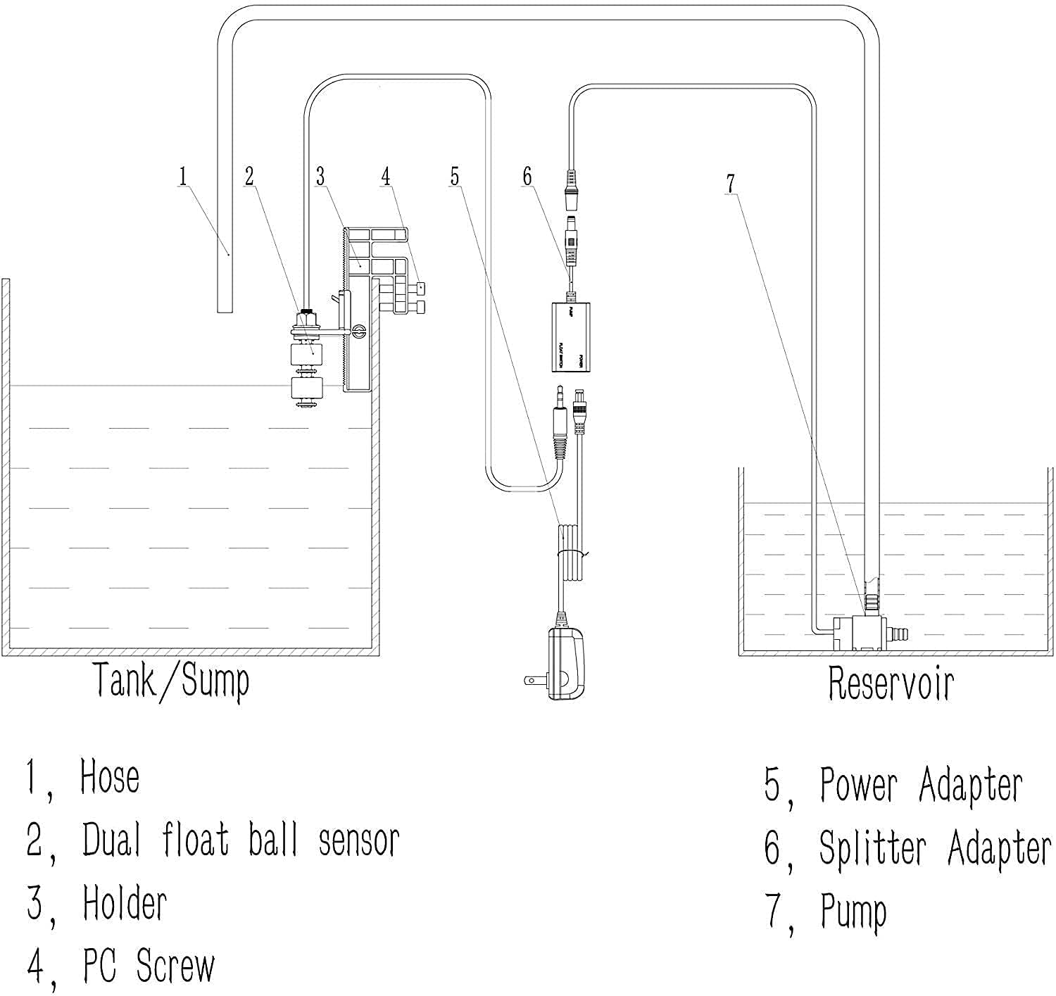 DIGITEN Auto Water Filler, Top off System, Aquarium ATO Sytem, Water Level Controller image number 3