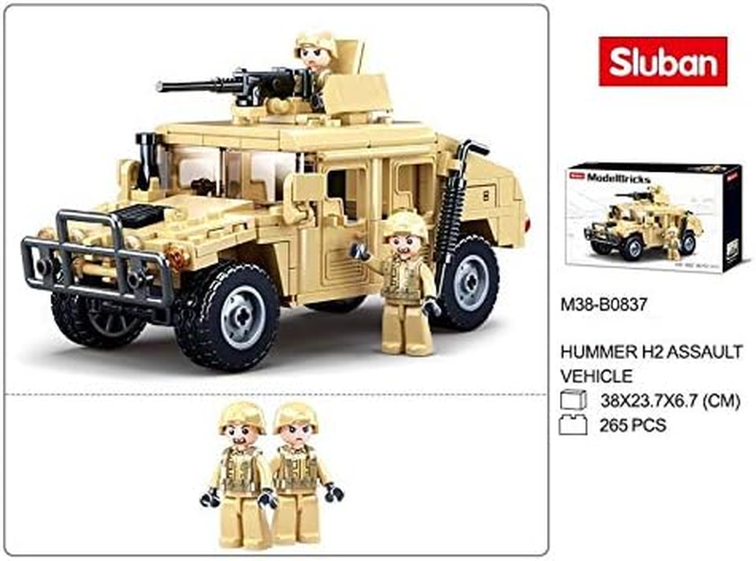 Sluban Hummer H2 Assault Vehicle Building Blocks Set (265 Piece Set) image number 2