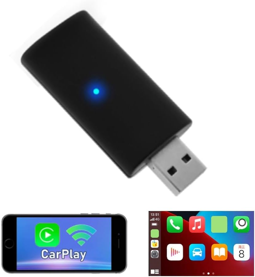 Carplay Adapter for Ios Phone Car (Ios 10.0 and Above) OEM Wired to Wireless Carplay USB Dongle Plug and Play 5V Carplay Dongle image number 5