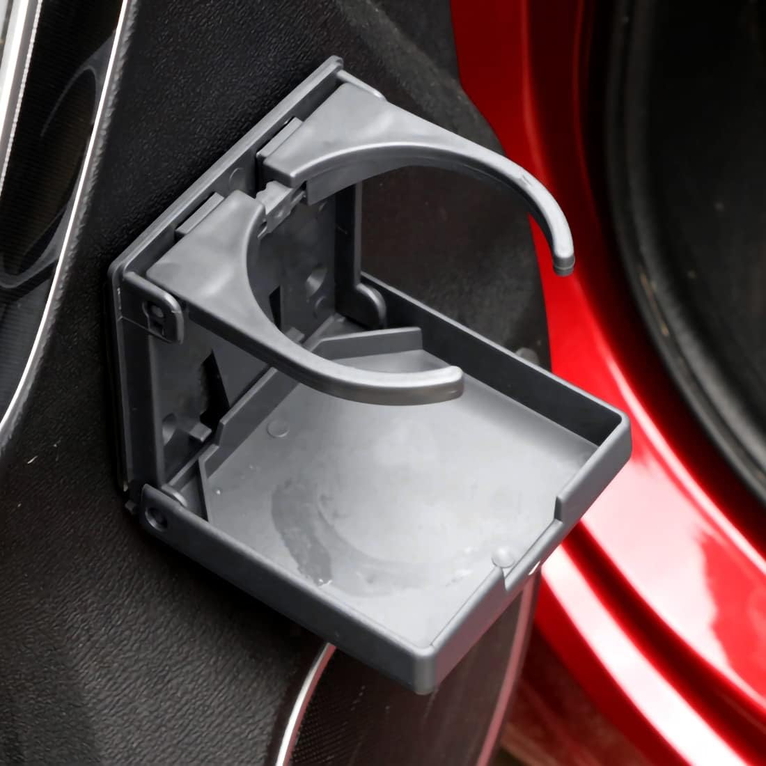 2 Pack Adjustable Folding Cup Holder Insert Cupholder with Screws and Tapes, Plastic Bottle Drink Holder for Caravan Trucks Car Rvs Vans Marine Autos Boats