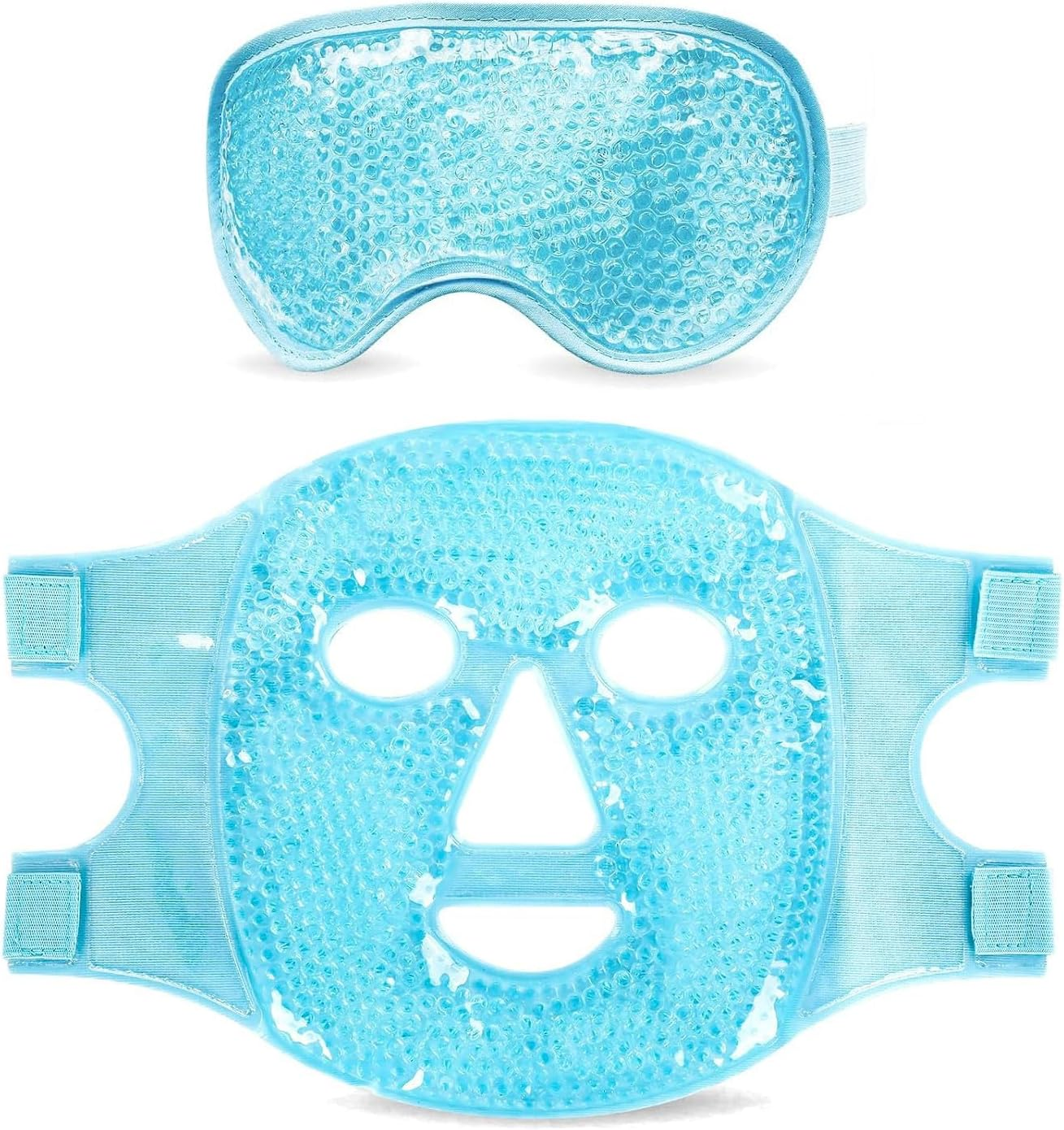 Colding Ice Face Mask and Cooling Eye Mask for Puffy Eyes & Migraine Relief, Gel Eye Mask, Cool Face Masks for Dark Circles, Eye Surgery, Sleeping, Pressure, Headaches, Skin Care (Blue) image number 1