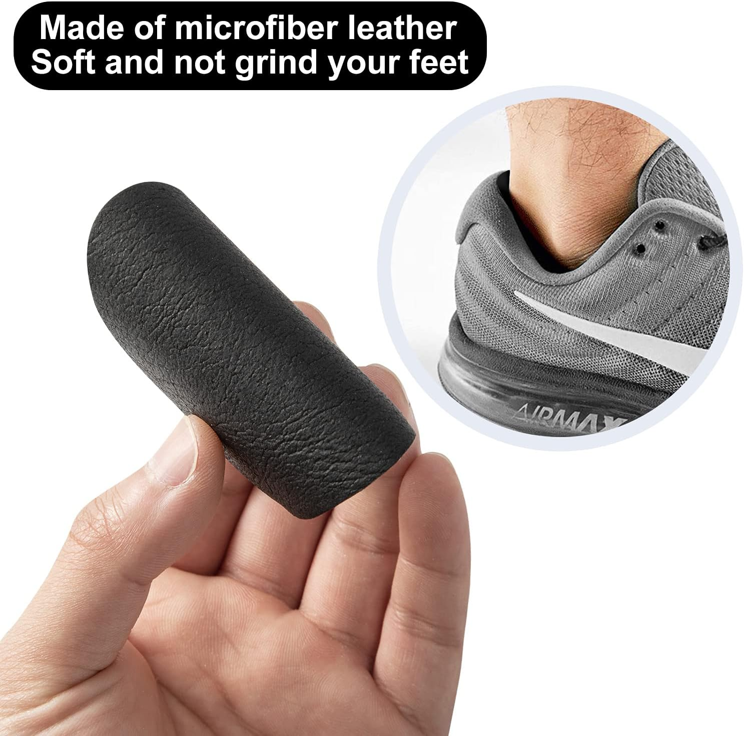 Shoe Hole Repair Patch, Self-Adhesive Sneaker Heel Repair Patch, Black, One Size image number 6