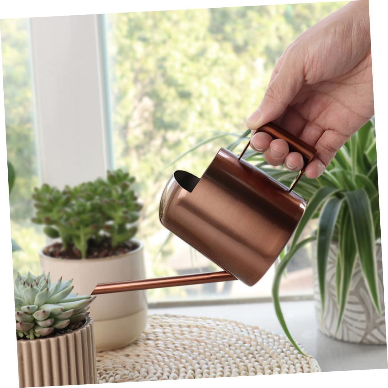 Long Tip Watering Can Stainless Steel Household Pot for Succulent and Bonsai image number 5