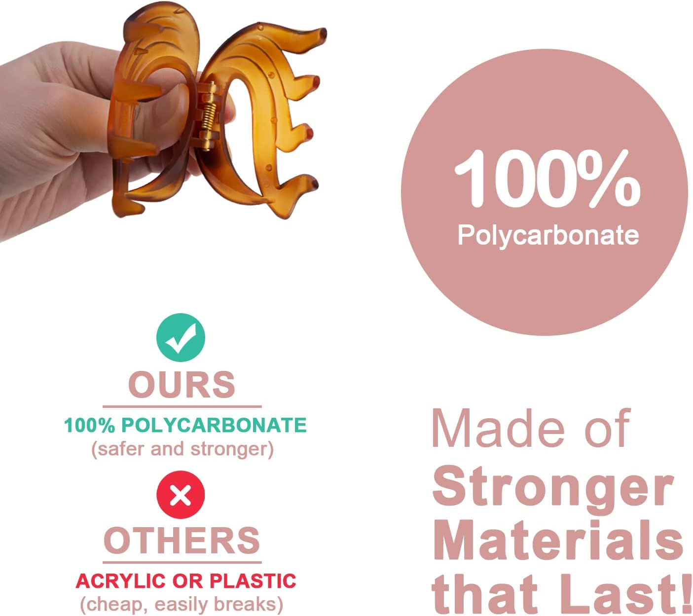 Claw Clips for Thin, Fine to Medium Hair - 2.6 Inch Strong Matte Flower Jaw Clips with Non-Slip Grip for Women, Girls & Kids, Gift Box Included (Black, Brown) image number 6