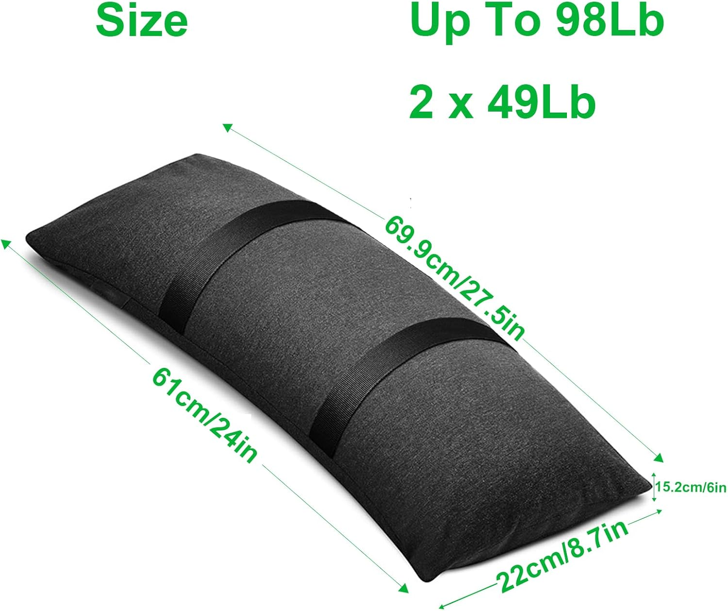 Umbrella Base Weights Outdoor Weight Sand Bags,2 Sandbag Weights for 49 Lb Fillable Sandbags for Umbrella Base,Weatherproof Patio Furniture Weights,Trampoline,Umbrella Stand for Outdoor Garden 2PCS