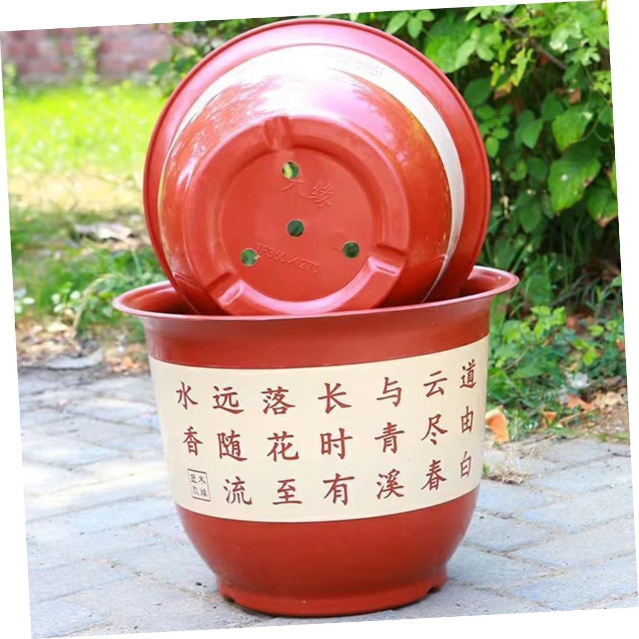Yardenfun 6Pcs Vintage Landscape Planter Pot Multi-Functional Gardening Container for Use Drainage for Flower Seedlings image number 2