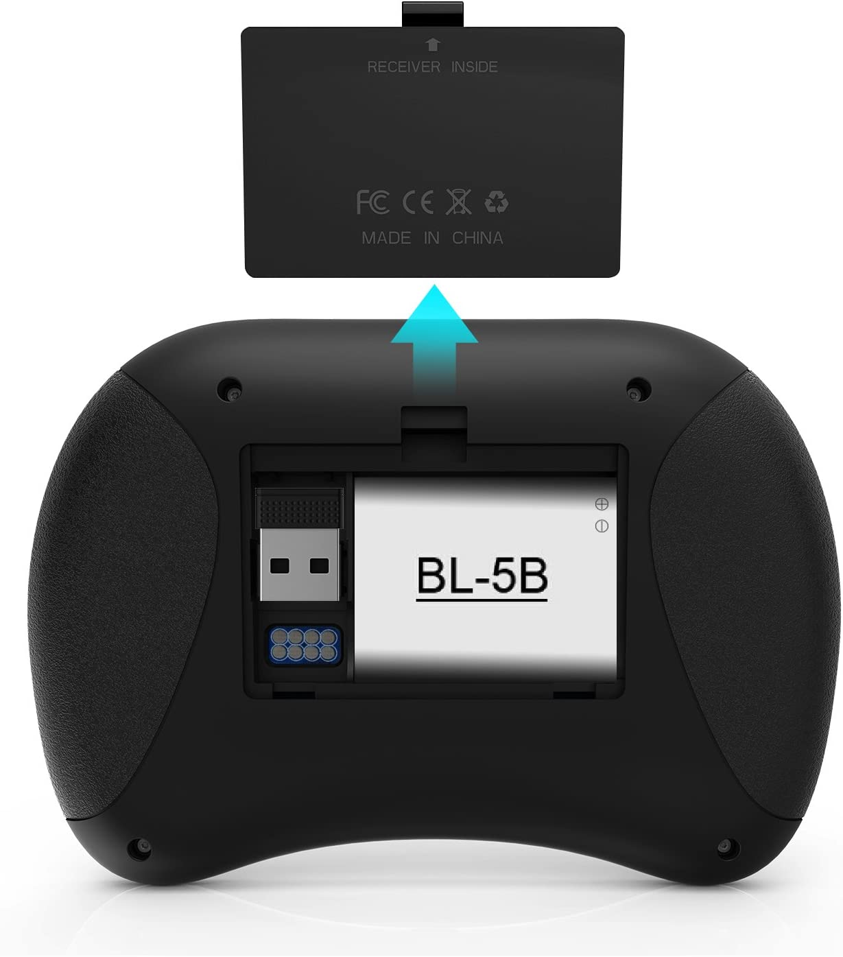 Upgraded Riitek Rii X8 2.4Ghz Mini Wireless Keyboard Remote Controller with Touchpad Mouse Combo, 8-Colour LED Backlight, Scroll Wheel and Built-In Rechargeable Lithium-Ion Battery image number 5