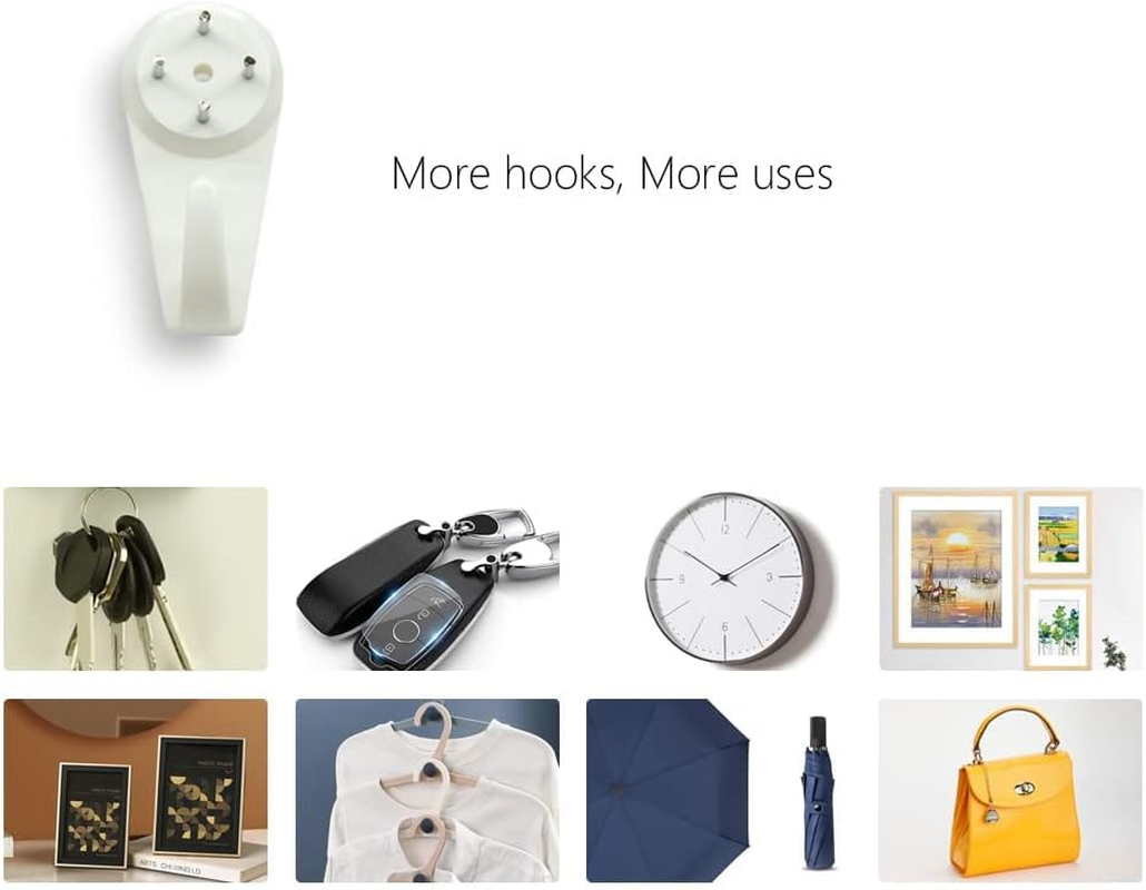 Concrete Wall Hooks, 25Pcs Invisible Nail Hangers, No Damage Picture Hanger, Powerful Hard Wall Drywall Hooks, Non-Trace Hanging Hook for Photo Frame Clock (M) image number 4